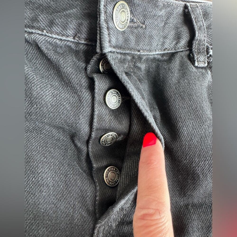 Black Distressed Wide-Leg Women’s Jeans - Picture 3 of 13